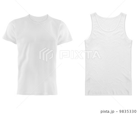 two white T-shirt isolated 9835330