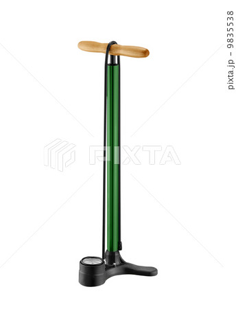 Bicycle Hand and Foot Air Pump with Manometer; on white 9835538