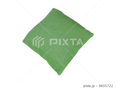 Green pillow isolated on white Green pillow isolated on white 9835722