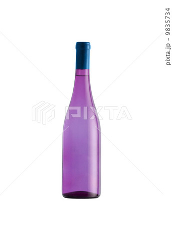 Purple glass bottle isolated on white background 9835734