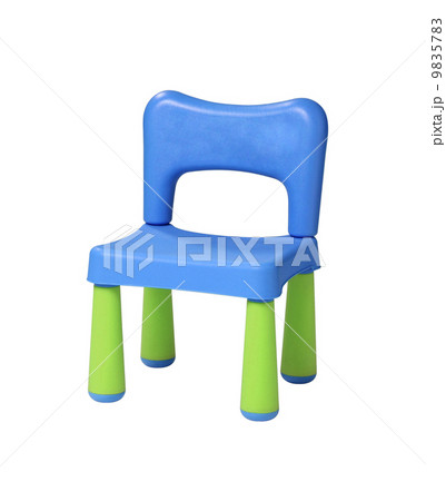baby plastic stool on a white background 9835783