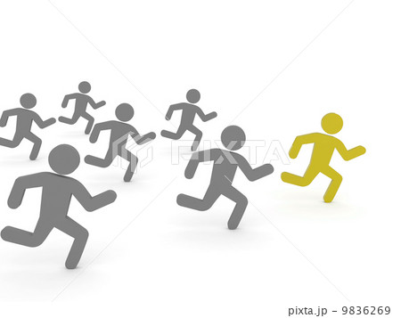 Leader of competition. Concept 3D illustration. 9836269