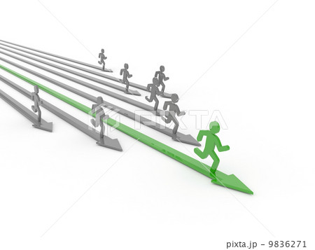 Leader of competition. Concept 3D illustration. 9836271