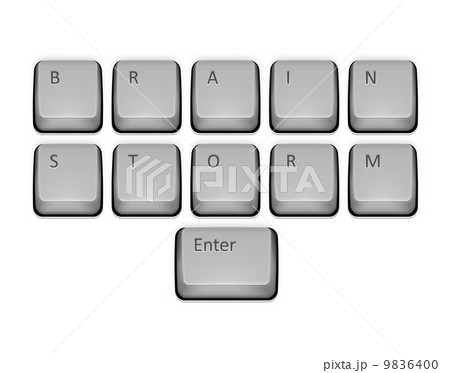 Word Brainstorm On Keyboard And Enter Key のイラスト素材