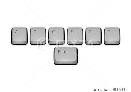 Word Accept On Keyboard And Enter Key のイラスト素材