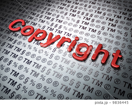 Law concept:  Copyright on Law background 9836445
