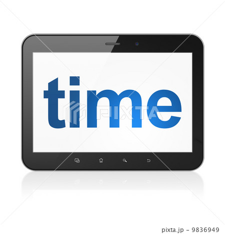 Time concept: Time on tablet pc computer 9836949