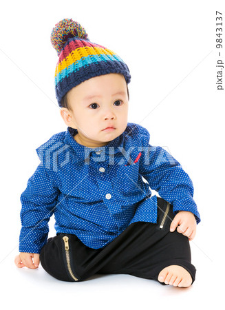 Asian baby isolated on white 9843137