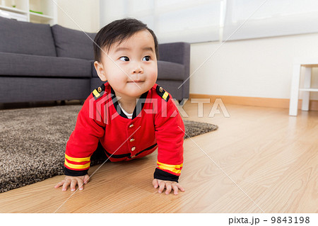 Baby boy feel curiosity Baby boy feel curiosity 9843198
