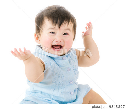 Baby girl feel happy 9843897