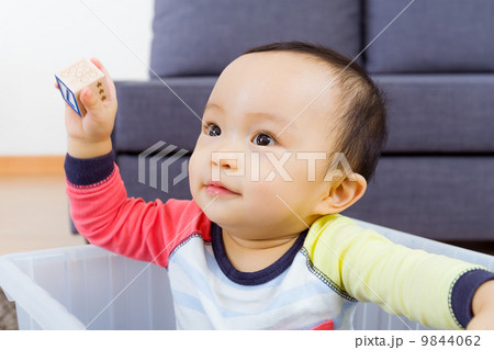 Asian baby boy smile 9844062