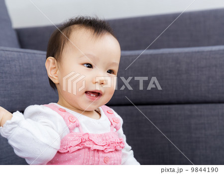 Asian baby girl smile 9844190