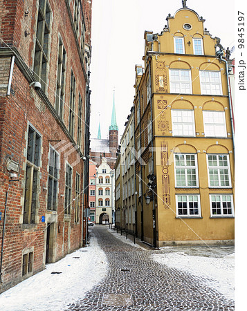 Old town Gdansk Danzig Poland, winter 9845197