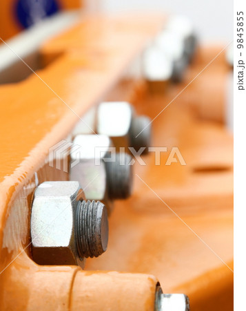 Screws detail of industrial machinery 9845855
