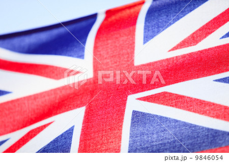 Closeup of UK ensign british flag. Symbol of european country. Closeup of UK ensign british flag. Symbol of european country. 9846054
