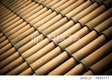Brown tiles roof texture architecture background 9846247