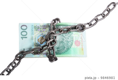 Polish currency with chain for security and investment 9846981