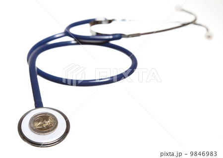 Blue stethoscope isolated on white Blue stethoscope isolated on white 9846983