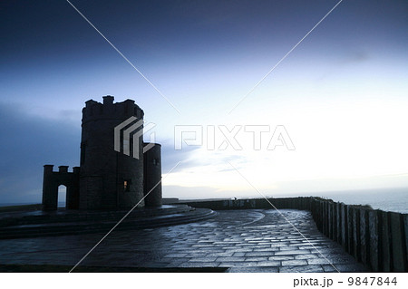 O Briens Tower on Cliffs of Moher at sunset 9847844