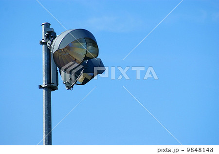 Stadium field lights against the blue sky. Stadium field lights against the blue sky. 9848148