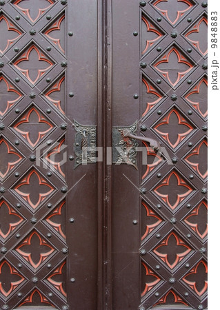 an old metal door handle an old metal door handle 9848883