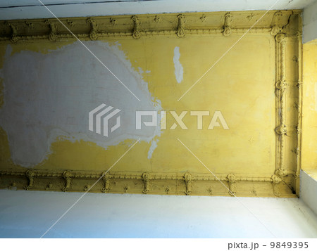 Damaged ceiling in an old abandoned home Damaged ceiling in an old abandoned home 9849395