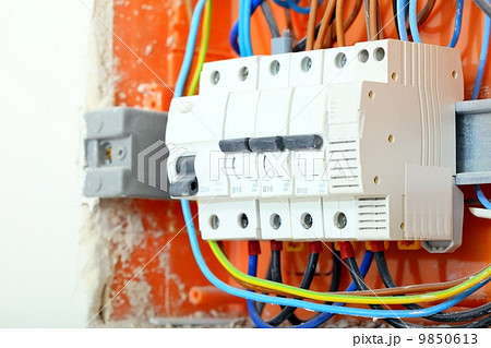 Electrical panel box with fuses and contactors 9850613