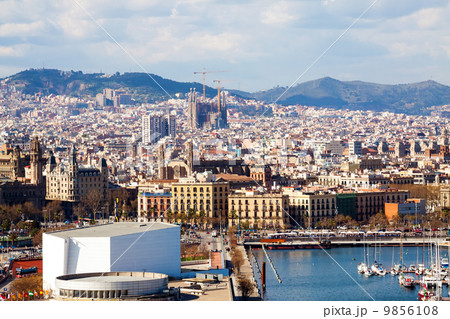 picturesque Barcelona cityscape picturesque Barcelona cityscape 9856108
