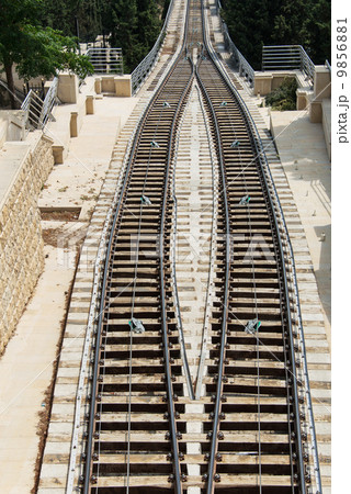 Rail tracks in bright summer day Rail tracks in bright summer day 9856881