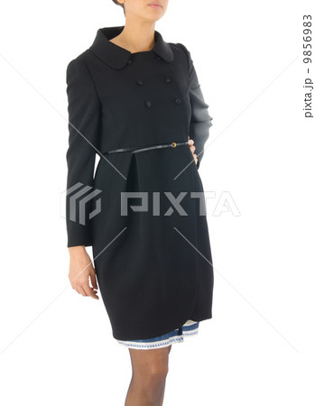 Woman in fashion dress concept on white 9856983