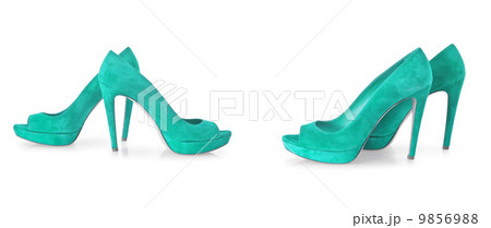 Woman shoes isolated on white 9856988