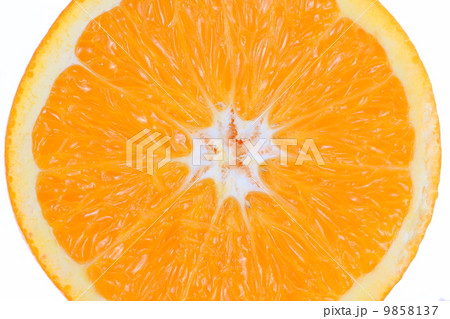 Orange fruit slice, isolated on white background 9858137