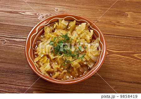 dish with cabbage stew 9858419