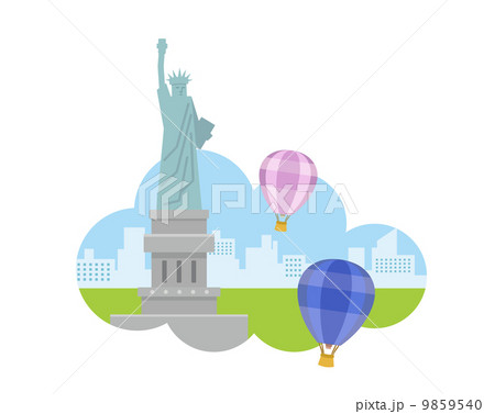 自由の女神と気球 9859540