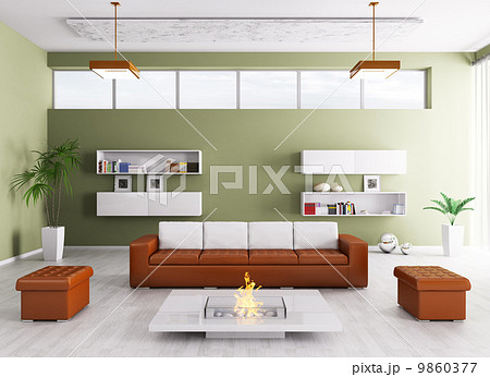 Interior of modern living room Interior of modern living room 9860377