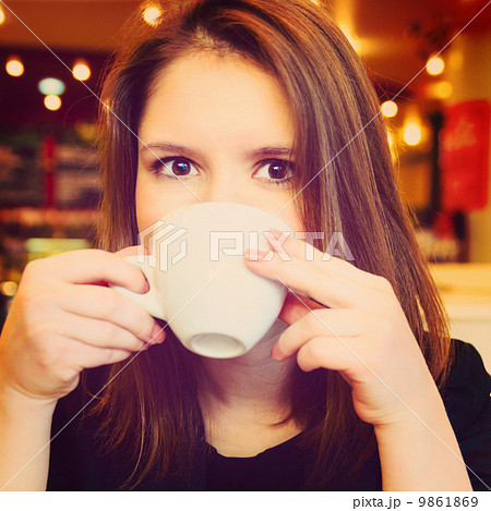 woman in cafe woman in cafe 9861869