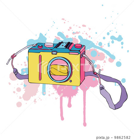 Photo Camera. Hand drawn Vector Illustration. Photo Camera. Hand drawn Vector Illustration. 9862582