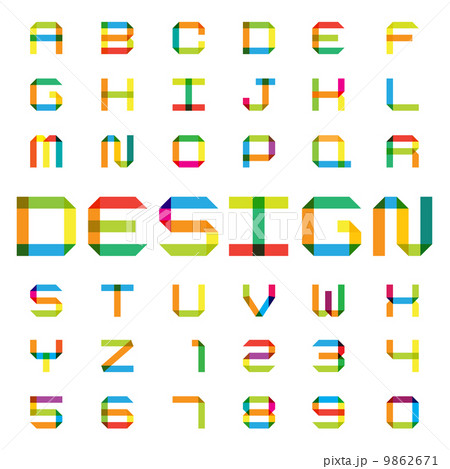 Colorful paper alphabet Colorful paper alphabet 9862671