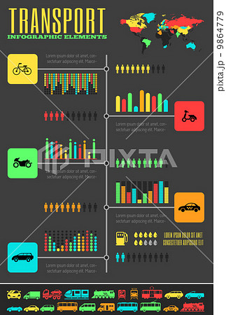 Transportation Infographic Template. 9864779