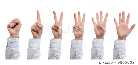 Hand count zero to five Hand count zero to five 9865008