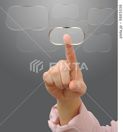 Pressing button on touch screen Pressing button on touch screen 9865036