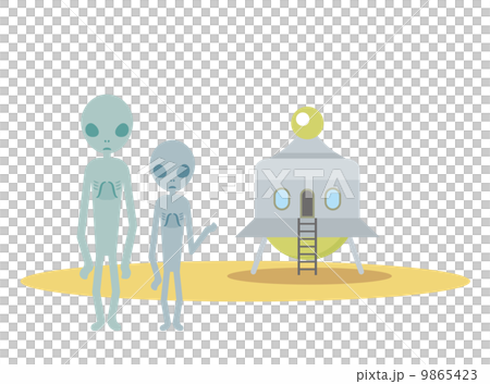 Alien And Ufo Stock Illustration