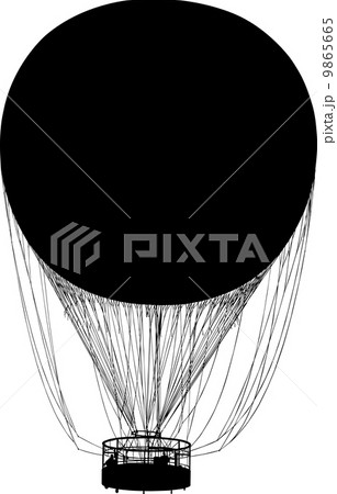 Silhouette of air balloon 9865665