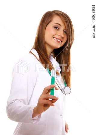 Doctor holds a syringe, healthcare concept Doctor holds a syringe, healthcare concept 9868981