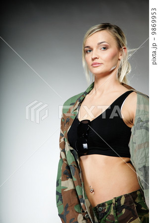 woman in military clothes, army girl woman in military clothes, army girl 9869953