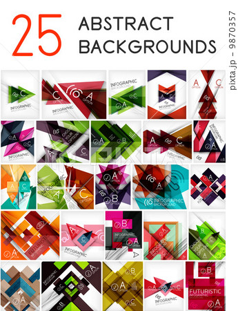 Mega set of paper geometric backgrounds 9870357