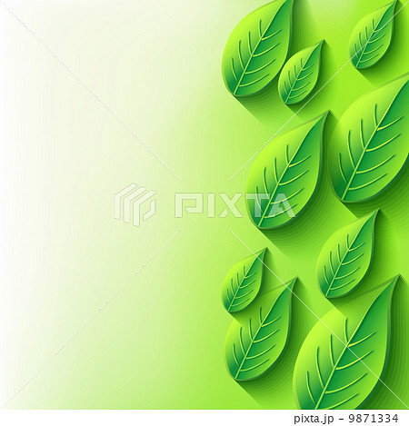 Abstract background with fresh 3d leaf 9871334