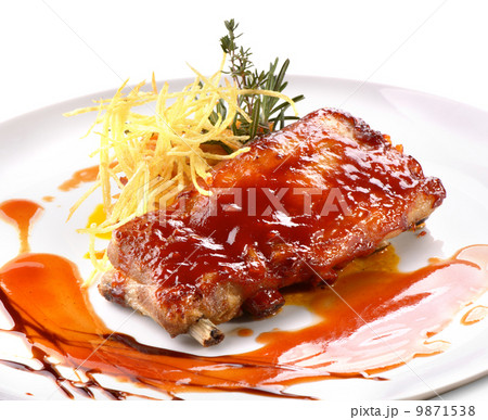 pork ribs in barbecue sauce pork ribs in barbecue sauce 9871538