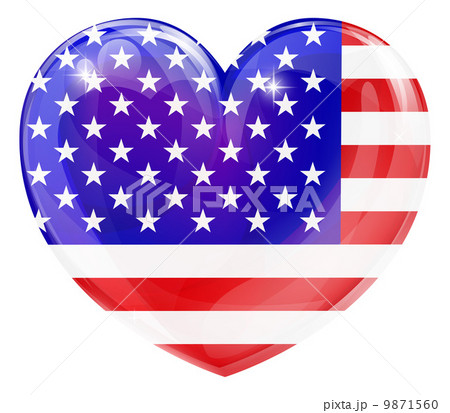USA flag love heart 9871560