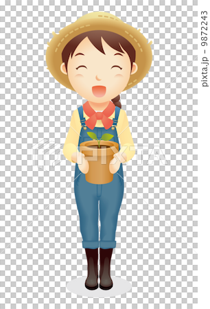 Women's straw hat illustration Women's straw hat illustration 9872243